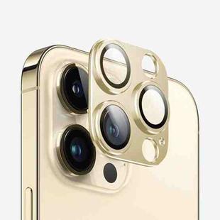 For iPhone 14 Pro Max Kalebol Armor Full-Coverage Metal Lens Ring Protector Film(Gold)