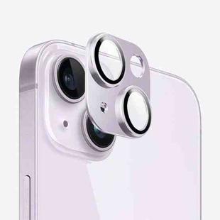For iPhone 14 Plus Kalebol Armor Full-Coverage Metal Lens Ring Protector Film(Purple)