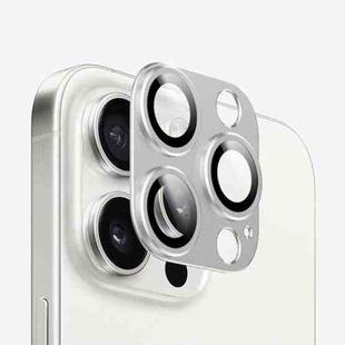 For iPhone 15 Pro Max Kalebol Armor Full-Coverage Metal Lens Ring Protector Film(Silver)