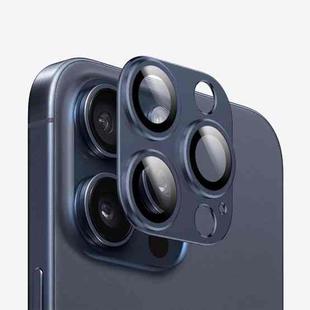For iPhone 15 Pro Max Kalebol Armor Full-Coverage Metal Lens Ring Protector Film(Blue)