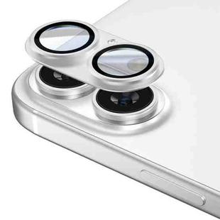 For iPhone 16 Plus Kalebol Armor Full-Coverage Metal Lens Ring Protector Film(Silver)