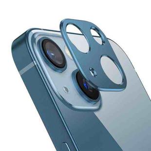 For iPhone 13 mini Kalebol Metal Hollow Lens Protection Ring(Blue)