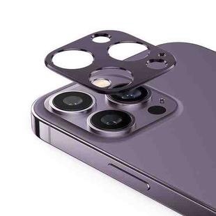 For iPhone 14 Pro Max Kalebol Metal Hollow Lens Protection Ring(Dark Purple)