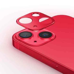 For iPhone 14 Kalebol Metal Hollow Lens Protection Ring(Red)