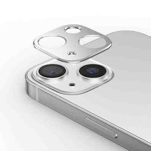 For iPhone 14 Kalebol Metal Hollow Lens Protection Ring(Silver)
