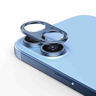 For iPhone 16 Plus Kalebol Metal Hollow Lens Protection Ring(Blue)