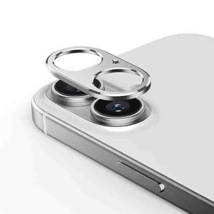 For iPhone 16 Kalebol Metal Hollow Lens Protection Ring(Silver)