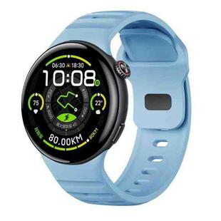 For vivo Watch 5 Reverse Buckle Silicone Watch Band(Cloudy Blue)