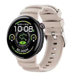 For vivo Watch 5 Solid Color Pin Buckle Sport Silicone Watch Band(Starlight Color)
