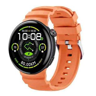 For vivo Watch 5 Solid Color Pin Buckle Sport Silicone Watch Band(Orange)