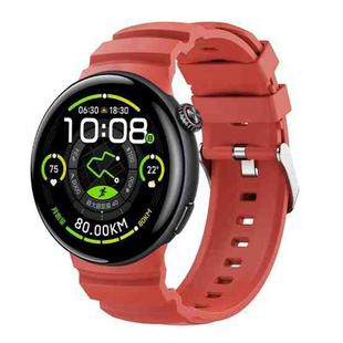 For vivo Watch 5 Solid Color Pin Buckle Sport Silicone Watch Band(Red)