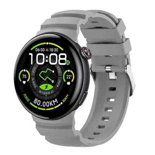 For vivo Watch 5 Solid Color Pin Buckle Sport Silicone Watch Band(Gray)