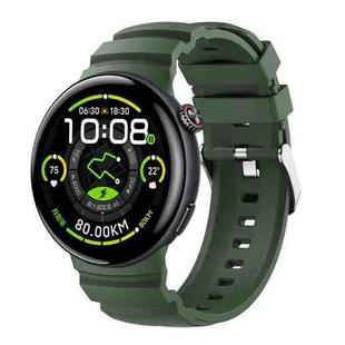 For vivo Watch 5 Solid Color Pin Buckle Sport Silicone Watch Band(Green)