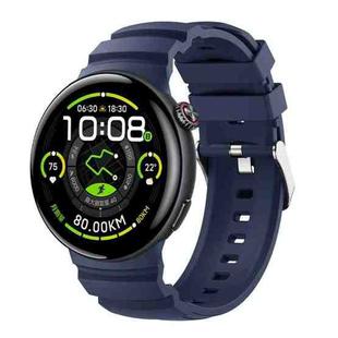 For vivo Watch 5 Solid Color Pin Buckle Sport Silicone Watch Band(Dark Blue)