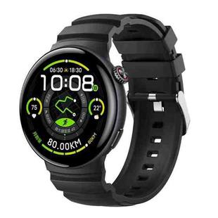 For vivo Watch 5 Solid Color Pin Buckle Sport Silicone Watch Band(Black)
