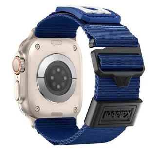 For Apple Watch 42mm / 41mm / 40mm / 38mm Kalebol Braided Nylon Sport Watch Band(Blue)