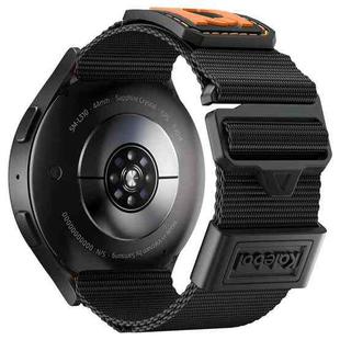 20mm Kalebol Nylon Braided Sport Watch Band(Black)