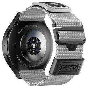 22mm Nylon Braided Sport Watch Band(Gray)