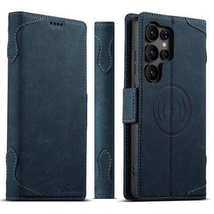 For Samsung Galaxy S25 Ultra 5G SUTENI J07 Multifunctional Horizontal Flip Magsafe Leather Phone Case(Blue)