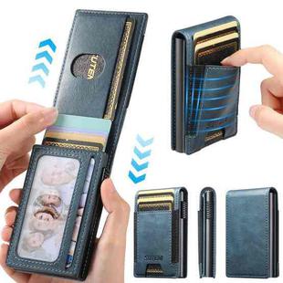 The Suteni oil wax pattern button automatically pops out the elastic band card box(Blue)