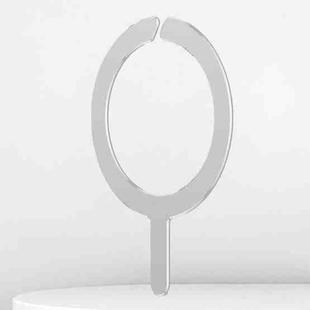 Kalebol Wireless Charging Aluminum Alloy Ring Magnetic Sheet(Silver Upper Gap)