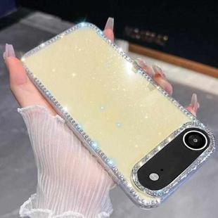 For iPhone 17 Air Rhinestone Glitter TPU 4-corners Anti-fall Phone Case(Light Yellow)
