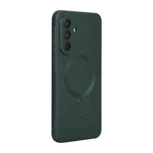 For Samsung Galaxy A56 5G ENKAY MagSafe Matte TPU Phone Case with Lens Film(Deep Green)