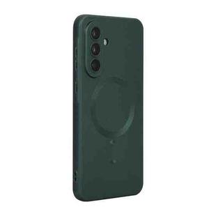 For Samsung Galaxy A36 5G ENKAY MagSafe Matte TPU Phone Case with Lens Film(Deep Green)