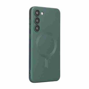 For Samsung Galaxy S25+ 5G ENKAY MagSafe Matte TPU Phone Case with Lens Film(Deep Green)
