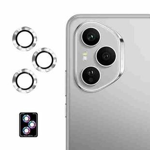For Honor 400 Pro Global ENKAY Hat-Prince 9H Rear Camera Lens Aluminium Alloy Tempered Glass Film(Silver)