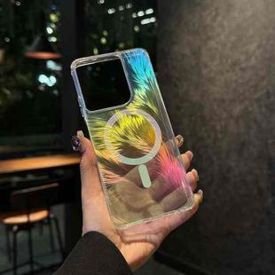 For Motorola Moto G Play 5G 2025 Glossy Color-Plated MagSafe Shockproof Phone Case(Colored Feather)