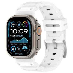 For Apple Watch 46mm / 49mm / 45mm / 44mm Diamond Texture Two-Color Silicone Watch Band(White Black)