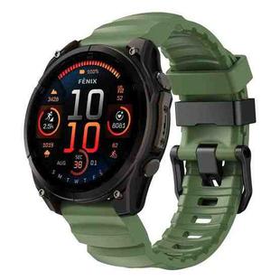 For Gamin 26mm Wild Trail Sport Silicone Watch Band(Olive Green)