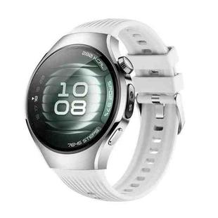 For Huawei Watch 5 42mm Vertical Silicone Watch Band(White)