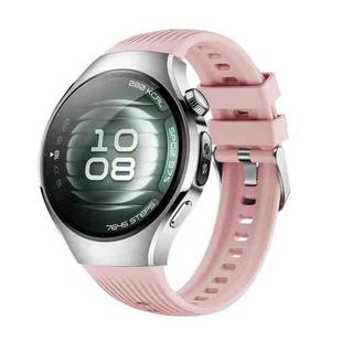 For Huawei Watch 5 42mm Vertical Silicone Watch Band(Pink)