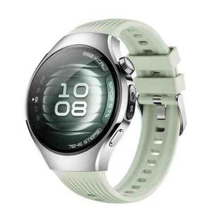 For Huawei Watch 5 42mm Vertical Silicone Watch Band(Official Green)