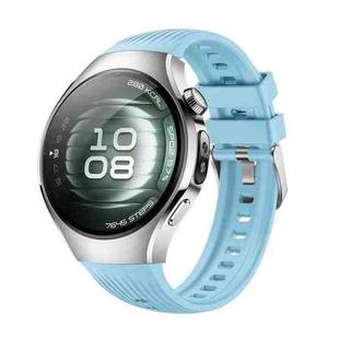 For Huawei Watch 5 42mm Vertical Silicone Watch Band(Cloudy Blue)