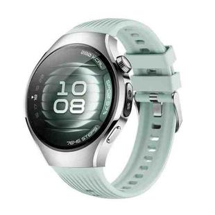For Huawei Watch 5 42mm Vertical Silicone Watch Band(Light Green)