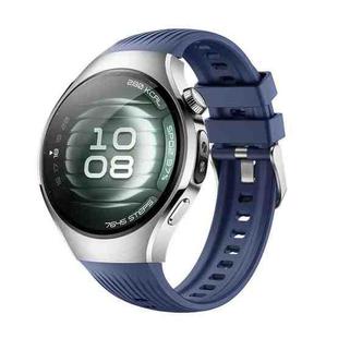 For Huawei Watch 5 42mm Vertical Silicone Watch Band(Raw Blue)