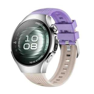 For Huawei Watch 5 42mm Vertical Silicone Watch Band(Starlight Purple)