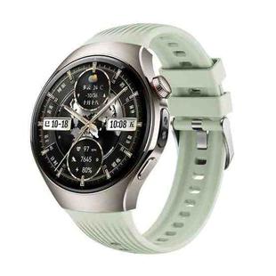 For Huawei Watch 5 46mm Vertical Silicone Watch Band(Official Green)