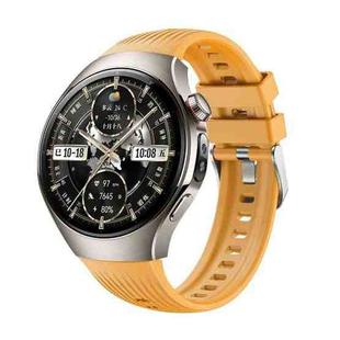 For Huawei Watch 5 46mm Vertical Silicone Watch Band(Yellow)