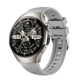 For Huawei Watch 5 46mm Vertical Silicone Watch Band(Gray)