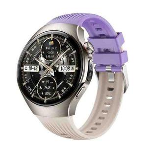 For Huawei Watch 5 46mm Vertical Silicone Watch Band(Starlight Purple)