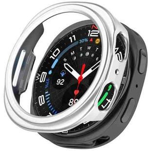 For Samsung Galaxy Watch 8 44mm Half Coverage Hollow PC Watch Case(Silver)