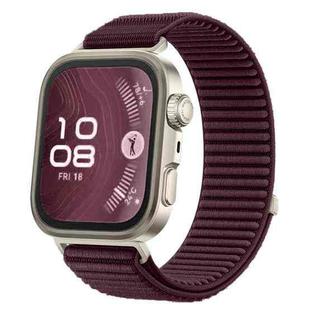 For Huawei Watch Fit 4 / Fit 4 Pro / Fit 3 Wild Mountain Texture Woven Nylon Watch Band(Plum)