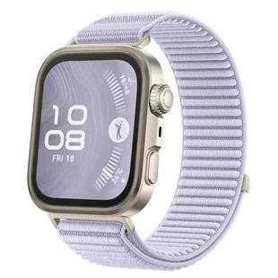 For Huawei Watch Fit 4 / Fit 4 Pro / Fit 3 Wild Mountain Texture Woven Nylon Watch Band(Hyacinth Purple)