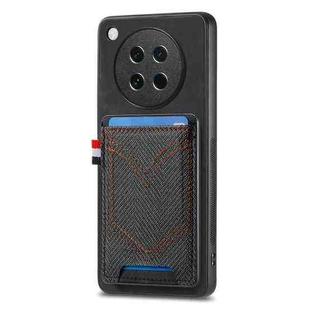 For OPPO Find X8s Denim Texture Leather Skin Phone Case with Card Slot(Black)