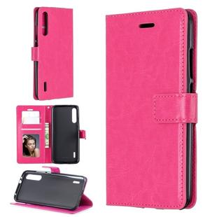 For Xiaomi Mi 9 Crazy Horse Texture Horizontal Flip Leather Case with Holder & Card Slots & Wallet & Photo Frame(Rose Red)