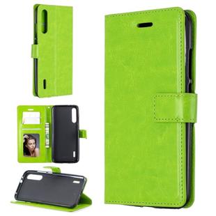 For Xiaomi Mi 9 Crazy Horse Texture Horizontal Flip Leather Case with Holder & Card Slots & Wallet & Photo Frame(Green)